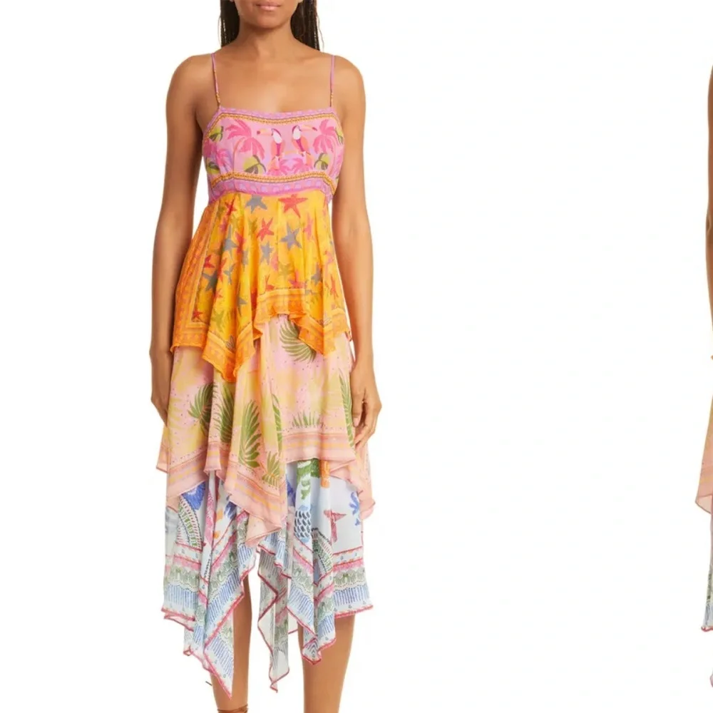 🥭FARM Rio Mixed Scarves Midi Dress - Picture 4 of 10